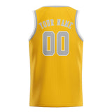 Custom Gold & Gray Colors Design Sports Basketball Jersey