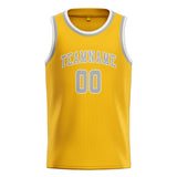 Custom Gold & Gray Colors Design Sports Basketball Jersey