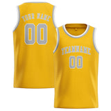 Custom Gold & Gray Colors Design Sports Basketball Jersey