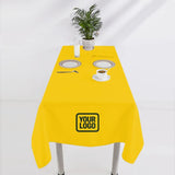 Custom Gold Green Square Table Cloth