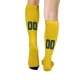 Custom Gold Dark Green Knee-High Sock