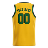 Custom Gold & Green Colors Design Sports Basketball Jersey