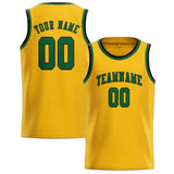 Custom Gold & Green Colors Design Sports Basketball Jersey
