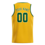 Custom Gold & Green Colors Design Sports Basketball Jersey