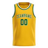 Custom Gold & Green Colors Design Sports Basketball Jersey