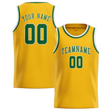 Custom Gold & Green Colors Design Sports Basketball Jersey