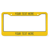 Custom Gold Dark Green License Plate Frame