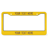 Custom Gold Purple License Plate Frame