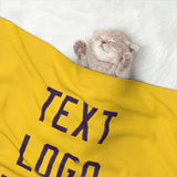 Custom Gold Purple Pet Blanket