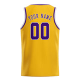 Custom Gold & Purple Colors Design Sports Basketball Jersey