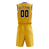 Custom Gold Purple Basketball Set