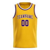 Custom Gold & Purple Colors Design Sports Basketball Jersey