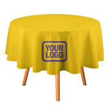 Custom Gold Light Purple Round Table Cloth
