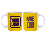 Custom Gold Light Purple Mug