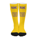 Custom Gold Light Purple Knee-High Sock