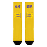 Custom Gold Light Purple Knee-High Sock