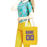 Custom Gold Light Purple Canvas Tote Bag