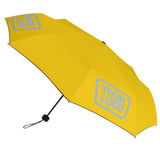 Custom Gold Light Blue Automatic Umbrella
