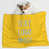 Custom Gold Light Blue Pet Blanket