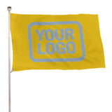 Custom Gold Light Blue Flag