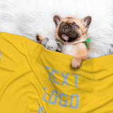 Custom Gold Light Blue Pet Blanket
