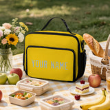 Custom Gold Light Blue Lunch Bag