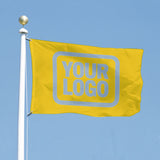 Custom Gold Light Blue Flag