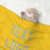 Custom Gold Light Blue Pet Blanket