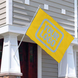Custom Gold Light Blue Flag
