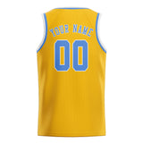 Custom Gold & Light Blue Colors Design Sports Basketball Jersey