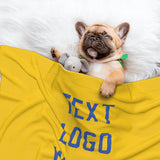 Custom Gold Sky Blue Pet Blanket