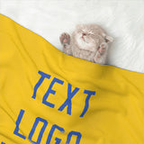 Custom Gold Sky Blue Pet Blanket