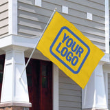 Custom Gold Sky Blue Flag