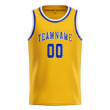 Custom Gold & Sky Blue Colors Design Sports Basketball Jersey
