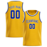 Custom Gold & Sky Blue Colors Design Sports Basketball Jersey