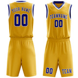 Custom Gold Sky Blue Basketball Set