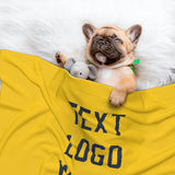 Custom Gold Blue Pet Blanket