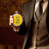 Custom Gold Blue Hip Flask