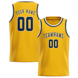Custom Gold & Blue Colors Design Sports Basketball Jersey