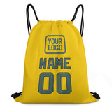 Custom Gold Blue Green Drawstring Bag