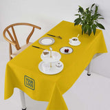 Custom Gold Blue Square Table Cloth