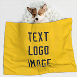 Custom Gold Navy Pet Blanket
