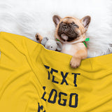Custom Gold Navy Pet Blanket