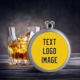 Custom Gold Navy Hip Flask