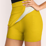 Custom Gold Navy A-Line Skort