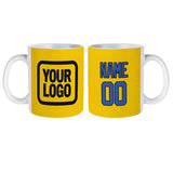 Custom Gold Sky Blue Mug