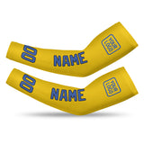 Custom Gold Sky Blue Arm Sleeve