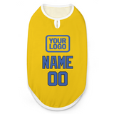 Custom Gold Sky Blue Pet Vest