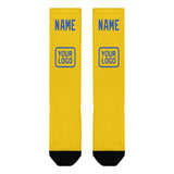 Custom Gold Sky Blue Knee-High Sock
