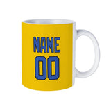 Custom Gold Sky Blue Mug